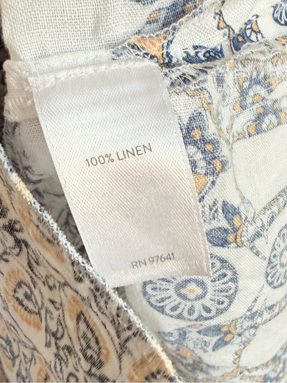 J Jill 100% Linen Floral Print Shift Mini Dress Tunic Boho Chic Retro Twee - Picture 8 of 8
